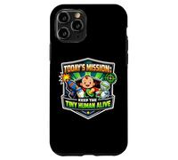Mission Keep Tiny Human Alive Funny New Parent Mom Dad Baby Case for iPhone 11 Pro