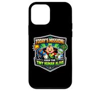 Mission Keep Tiny Human Alive Funny New Parent Mom Dad Baby Case for iPhone 12 mini