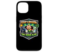 Mission Keep Tiny Human Alive Funny New Parent Mom Dad Baby Case for iPhone 13