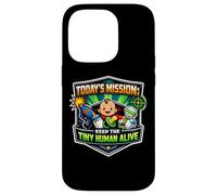Mission Keep Tiny Human Alive Funny New Parent Mom Dad Baby Case for iPhone 14 Pro
