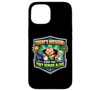 Mission Keep Tiny Human Alive Funny New Parent Mom Dad Baby Case for iPhone 15