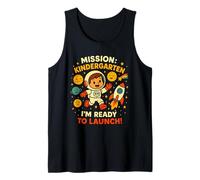 Mission Kindergarten I'm Ready to Launch Preschool Astronaut Tank Top