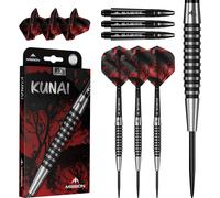 Mission Darts | Kunai | Steel Tip Darts | 95% Tungsten | Black PVD | 23g or 25g Weight (23, Grams)