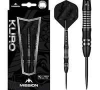 Mission Kuro Darts |95% Tungsten Steel Tip Darts Set | Razor Scallop