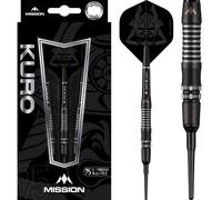 Mission | Kuro | Soft Tip Darts Set | 19g-23g | Various Weights
