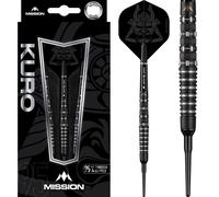 Mission | Kuro | Soft Tip Darts Set | 19g-23g | Various Weights