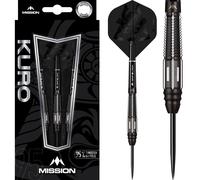 Mission | Kuro | Steel Tip Darts Set | 95% Tungsten | Black Titanium | 21g - 26g