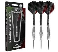 Mission | Michele Turetta Darts | Steel Tip | 90% Tungsten | Sandblasted | Multiple Weights (21, Grams)