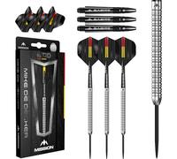 Mission | Mike De Decker Darts | Steel Tip | 95% Tungsten | Silver | Available in Multiple Weights. (26, Grams)
