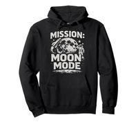 Mission Moon Mode Vintage Retro Lunar Pullover Hoodie