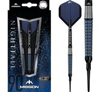 Mission | Nightfall | Soft Tip Darts Set | 90% Tungsten | 18g - 22g