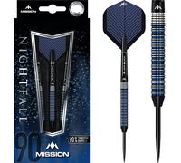Mission Nightfall Darts Set 21g 22g 23g 24g 25g 26g 27g grams 90% Tungsten Blue