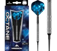 Mission | Octane | Soft Tip Darts Set | Tungsten Twin Ring | 18g - 20g