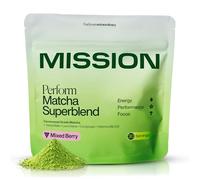 MISSION - Perform Matcha Superblend - 30 Servings - Natural Berry Flavour - Ceremonial Grade Matcha, Yerba Mate, Lion’s Mane & Cordyceps