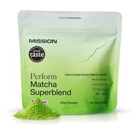 MISSION - Perform Matcha Superblend - Natural Berry Flavour - 120g - Ceremonial Grade Matcha, Yerba Mate, Lion’s Mane & Cordyceps - 30 servings