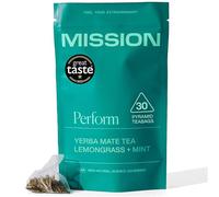 MISSION - Perform Tea - Yerba Mate Tea with Lemongrass & Mint - Sustained Energy & Performance - 30 Pyramid Tea Bags