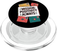 Mission Positivity Always Funny Secret Kindness Agent PopSockets PopGrip for MagSafe