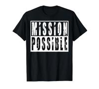 Mission Possible Motivational Inspirational School Value Graphic T-Shirt, Men, Black, L
