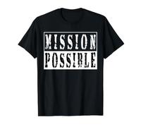 Mission Possible Motivational Inspirational School Value Graphic T-Shirt, Men, Black, M