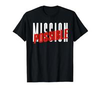 Mission Possible Motivational Inspirational School Value Graphic T-Shirt, Men, Black, S