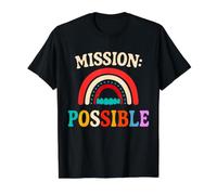 Mission Possible Motivational Inspirational School Value Graphic T-Shirt, Men, Black, S