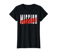 Mission Possible Motivational Inspirational School Value Graphic T-Shirt, Women, Black, S