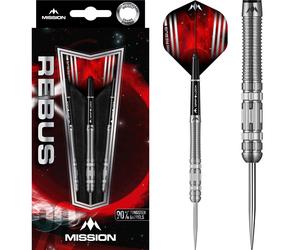 Mission | Rebus | Steel Tip Darts Set | 90% Tungsten | 21g - 26g Options