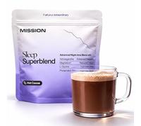 MISSION - Sleep Magnesium Superblend - Cocoa Flavour - 240g - Magnesium Bisglycinate, Magnesium Citrate, L-Glycine, Ashwagandha & Rooibos - 30 Servings for Relaxation & Better Sleep