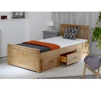 Mission Solid Wooden 3ft Single Bed with Underbed Drawer - 6 Colours in Light Brown Mission Light Brown Single