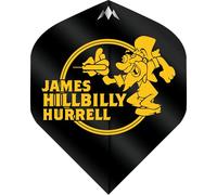 Mission | Solo Dart Flights | 100 Micron | Standard No2 Shape | Black/Yellow | James Hurrell V2 | Multiple Pack (5)