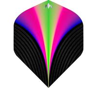 Mission Solo Dart Flights | 100 Micron | Std No2 Shape | Includes 1 Set of 3 Flights | Available in Multiple Designs. (Aurora)