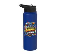 Mission Survive School Funny Back to School Space Astronaut Stainless Steel Insulated Water Bottle