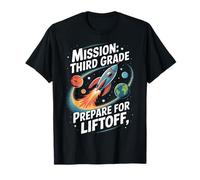 Mission Third Grade Prepare for Liftoff Space Rocket Design T-Shirt