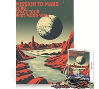 Mission to Mars Space Tour 1000 Pieces Jigsaw Puzzles for Teenagers Memory Train Smooth Thick Home Game Birthday Art Gift (38x26cm)