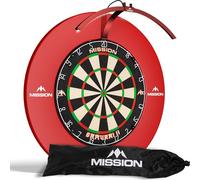 Mission | TOR100 Torus 100 LED Dartboard Light | Folding Portable Lighting System for Mobile Travel Play | Metallic Red.