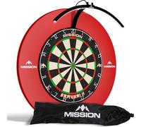 Mission Darts TOR100 Torus 100 | Dartboard LED Folding Portable Travel Lighting System, Sand Blasted Black