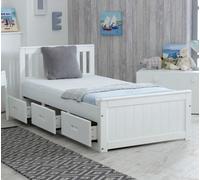 Mission - KIng - Storage Bed - White - Wood - 5ft - Happy Beds