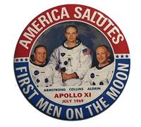 Mission XI Moon Landing Button Large 2.25 Inch Pinback Reproduction Of 1969 Pin Astronauts Space