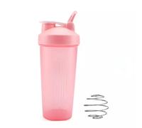 Missions MISSONS Protein shaker bottle- 24oz Smoothie Bottle for sports supplements shakes- Good materials, Leak Proof 600ml Gym Shaker for Protein Shakes with Shaker Ball (pink)