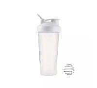 Missions Protein shaker bottle- 24oz Smoothie Bottle for sports supplements shakes- Good materials, Leak Proof 600ml Gym Shaker for Protein Shakes with Shaker Ball (white)