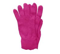 Mississhop Fine Knit Cashmere Blend Beanie Hat Slouch/XXL Scarf/Gloves Wool Cashmere, magenta light gloves, One size