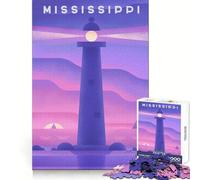 Mississippi 1000-piece Puzzle for Teenagers Brain Teasing Cozy Downtime Solid Lock Creative Gift size 50x75cm