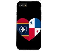 Mississippi and Panama Flags: Heart Shaped Unity Case for iPhone SE (2020) / 7/8
