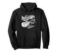 Mississippi Birthplace Of The Blues Acoustic Guitar Vintage Pullover Hoodie