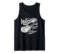 Mississippi Birthplace of The Blues Acoustic Guitar Vintage Tank Top
