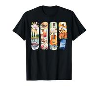 Mississippi Brushstroke Magnolia Steamboat Iced Tea Guitar R T-Shirt