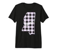 Mississippi Home Checkered Silhouette Design Premium T-Shirt