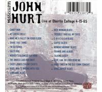 MISSISSIPPI JOHN HURT - LIVE AT OBERLIN COLLEGE 4-15-65 NEW CD