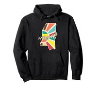 Mississippi Pride Colorful State Outline Art Design Pullover Hoodie