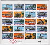Mississippi River Boats Sheet of 20 32-cent Stamps Robert E. Lee Scott 3091-3095 full sheet